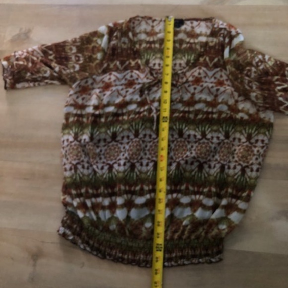 AGB Blouse v-neck 3/4 length sleeve XL 100% polyester - Picture 9 of 11